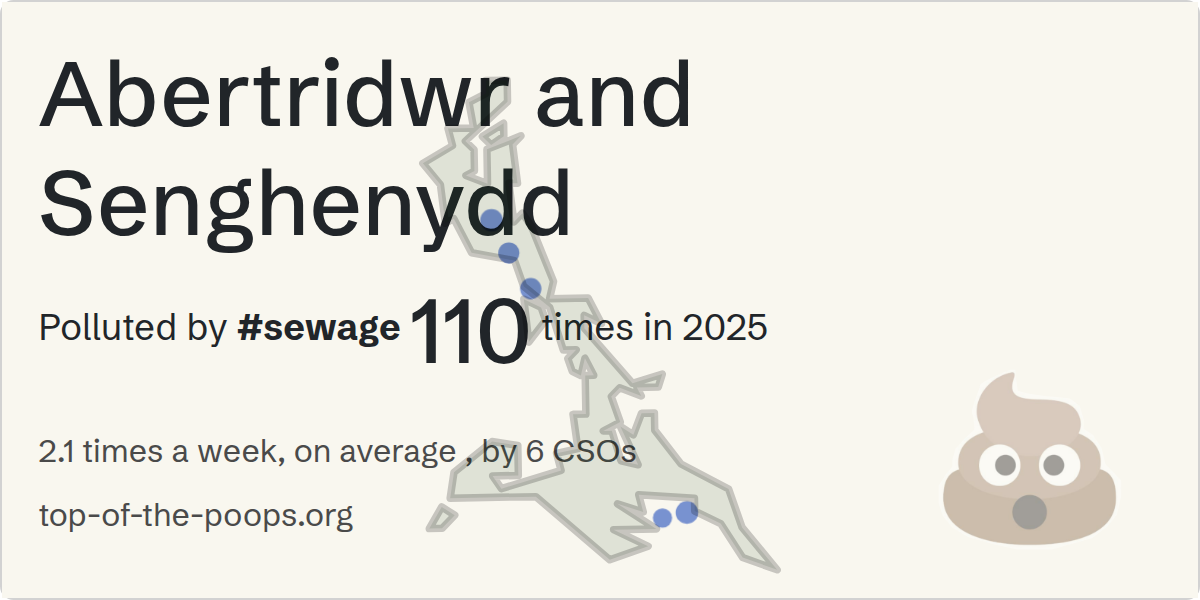 Sewage pollution map of Abertridwr and Senghenydd