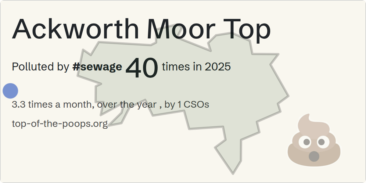 Sewage pollution map of Ackworth Moor Top