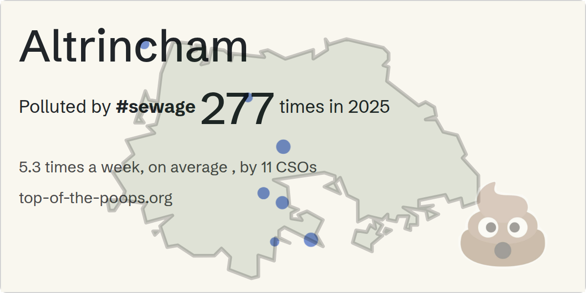 Sewage pollution map of Altrincham