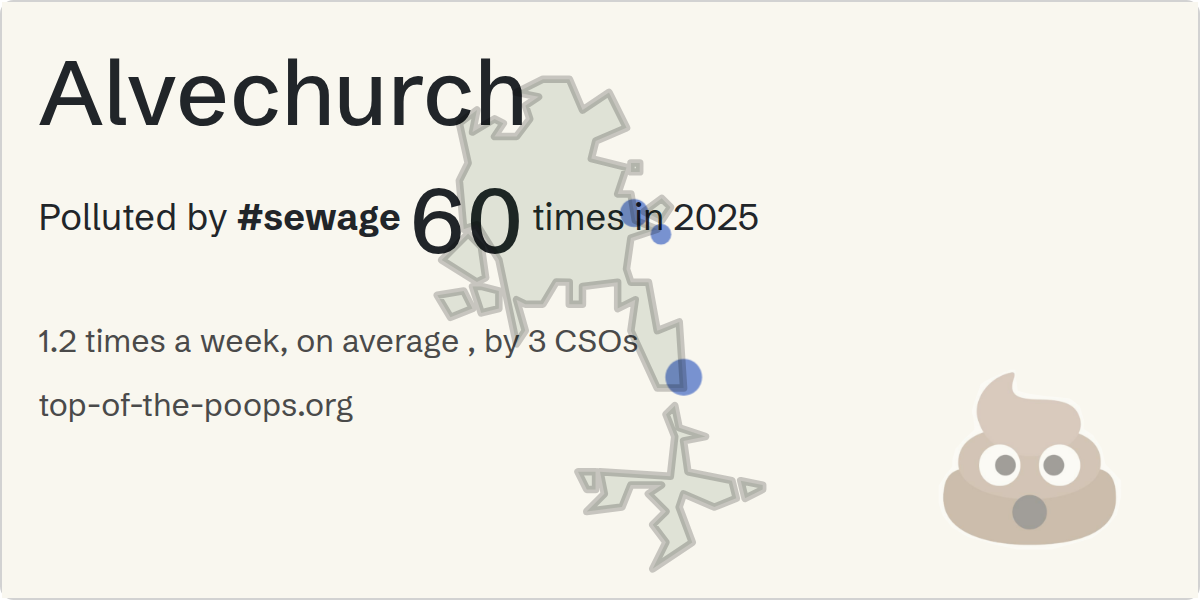 Sewage pollution map of Alvechurch