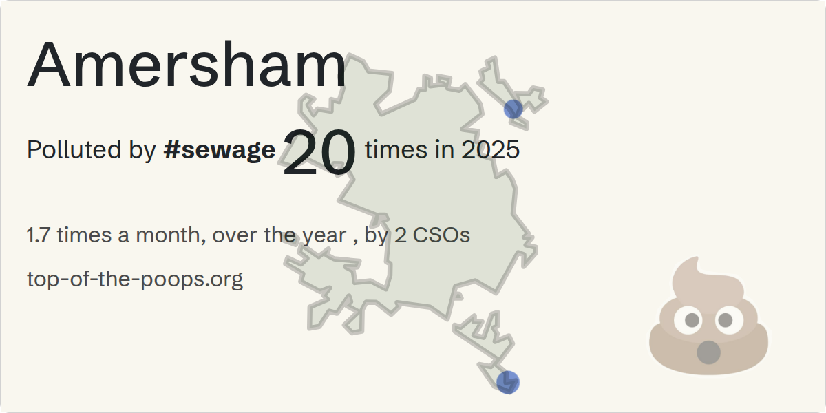Sewage pollution map of Amersham