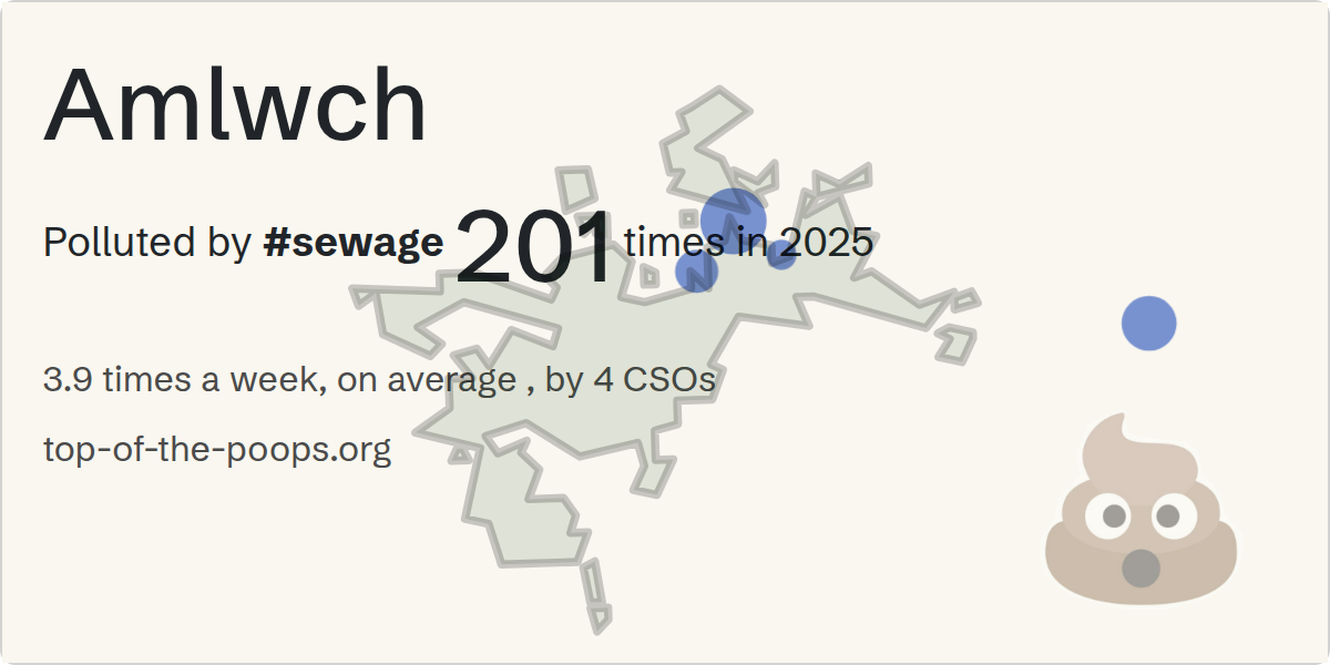 Sewage pollution map of Amlwch