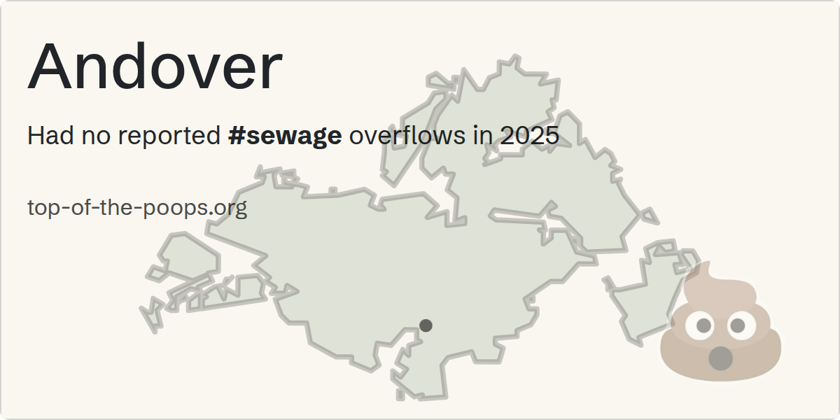 Sewage pollution map of Andover