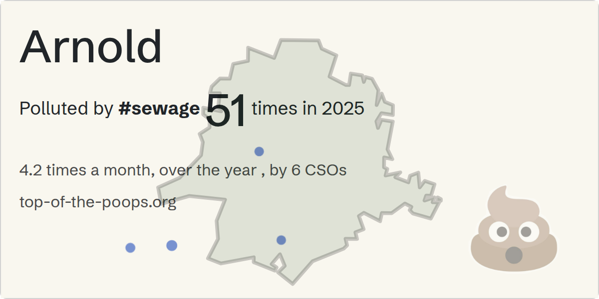 Sewage pollution map of Arnold