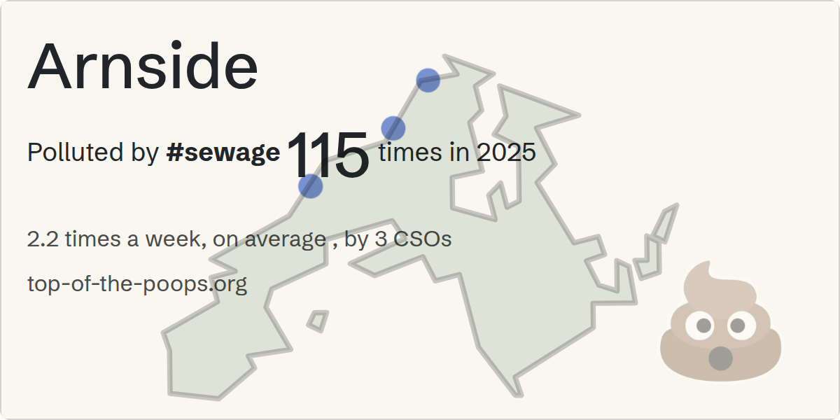 Sewage pollution map of Arnside