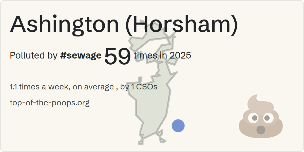 Sewage pollution map of Ashington (Horsham)