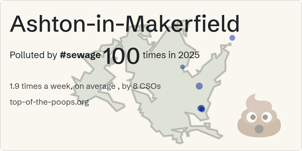 Sewage pollution map of Ashton-in-Makerfield