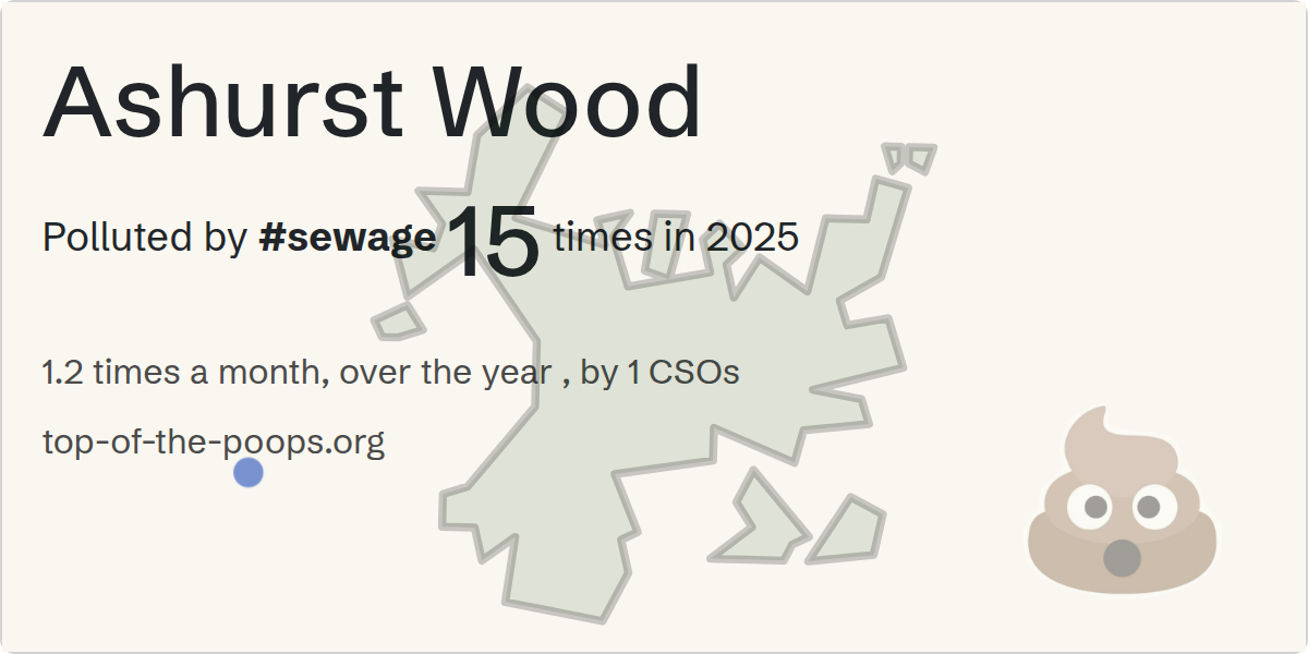 Sewage pollution map of Ashurst Wood