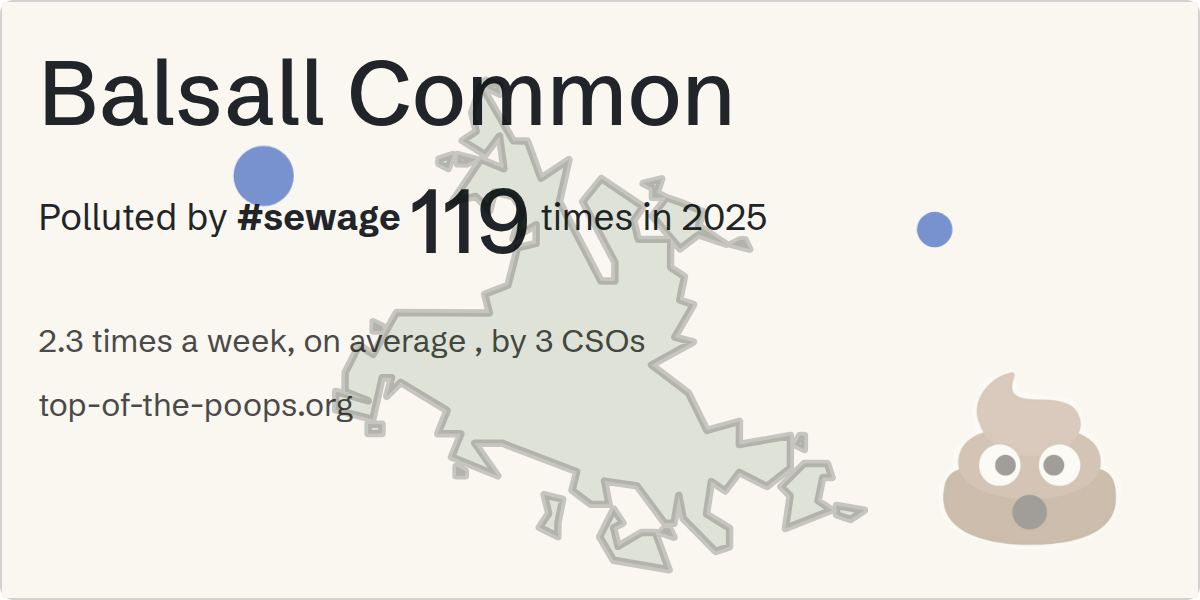 Sewage pollution map of Balsall Common