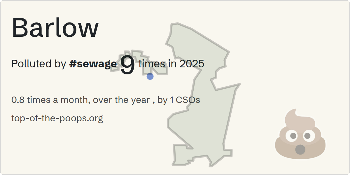 Sewage pollution map of Barlow