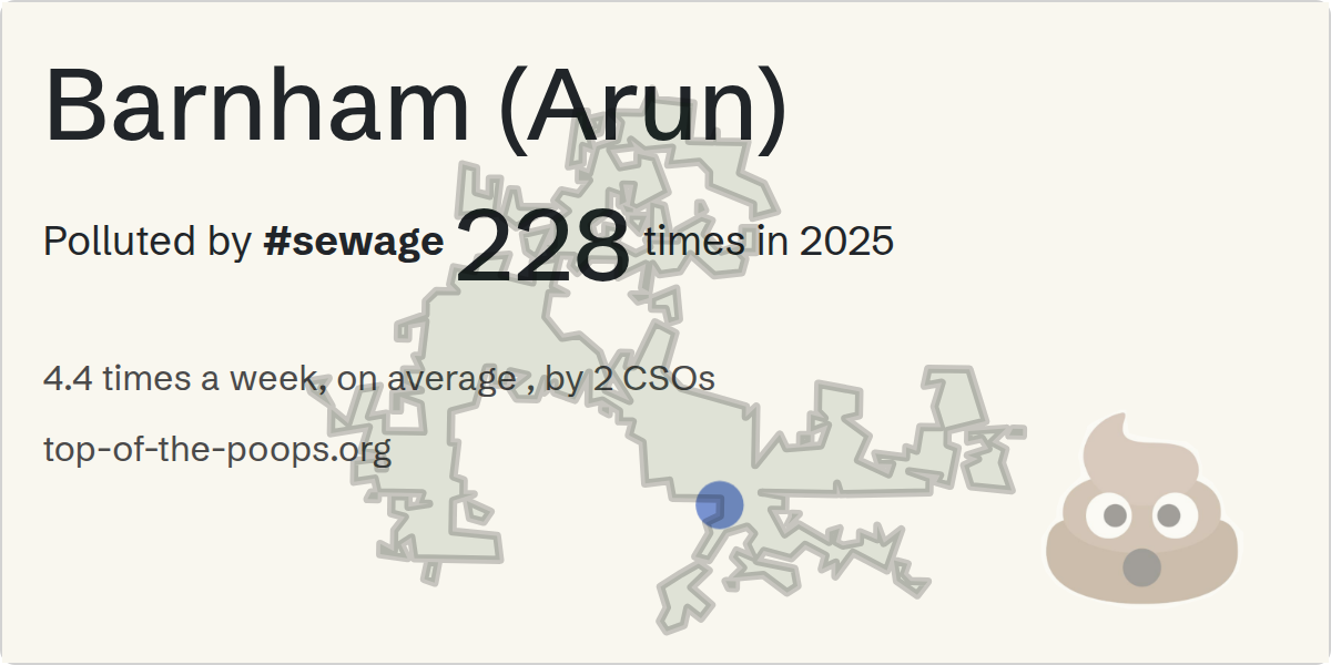 Sewage pollution map of Barnham (Arun)