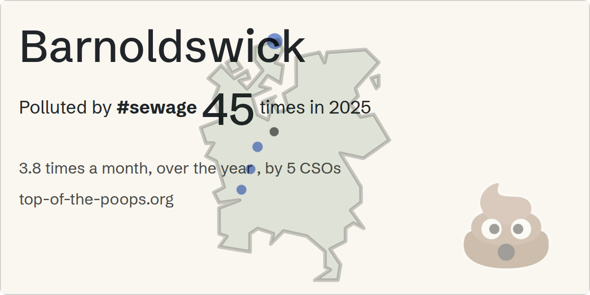 Sewage pollution map of Barnoldswick