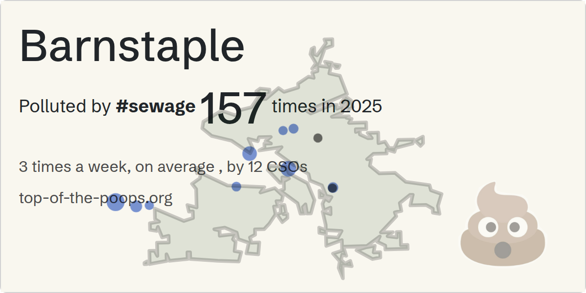 Sewage pollution map of Barnstaple