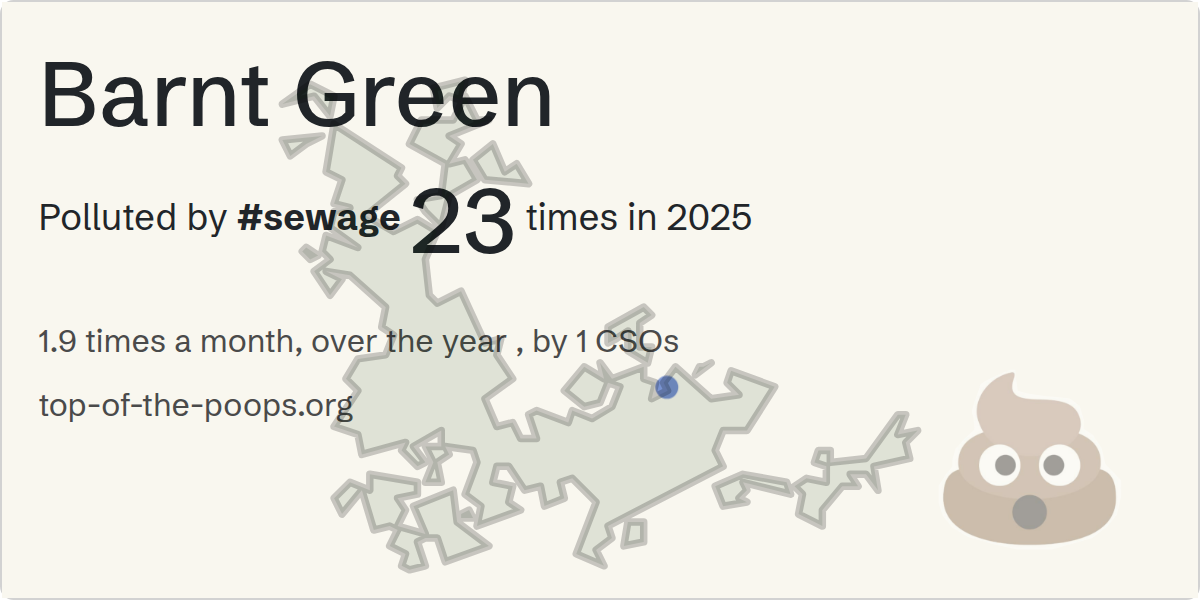 Sewage pollution map of Barnt Green