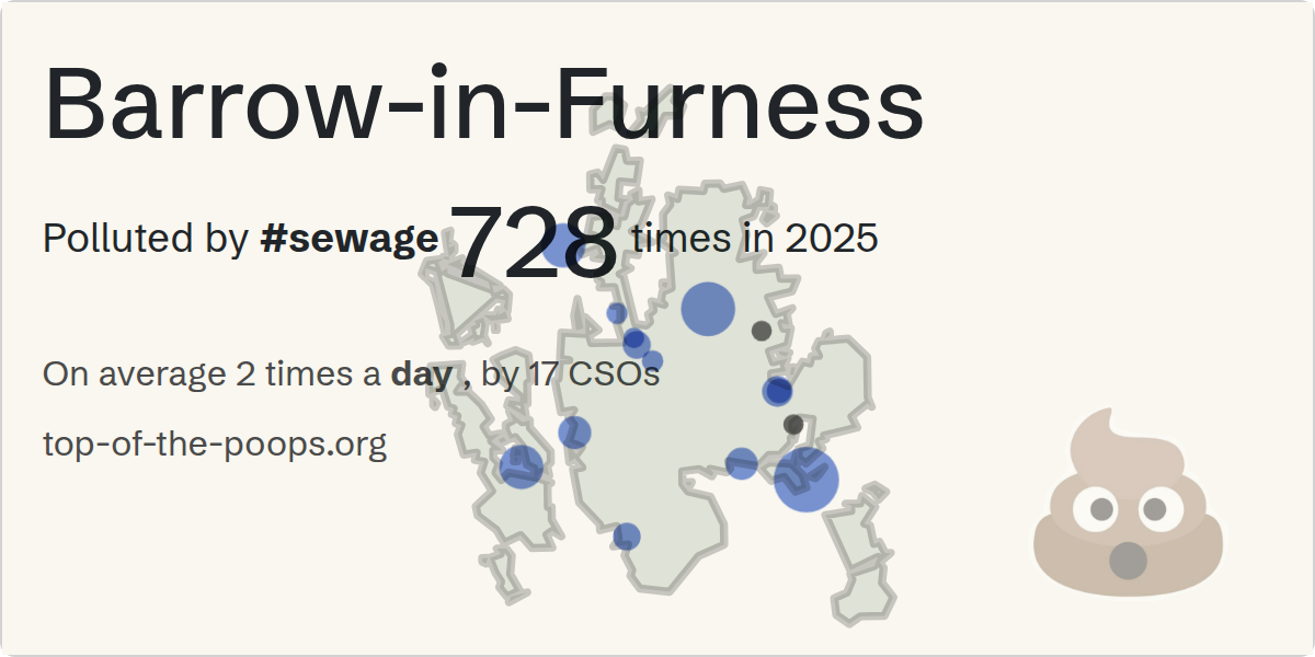 Sewage pollution map of Barrow-in-Furness