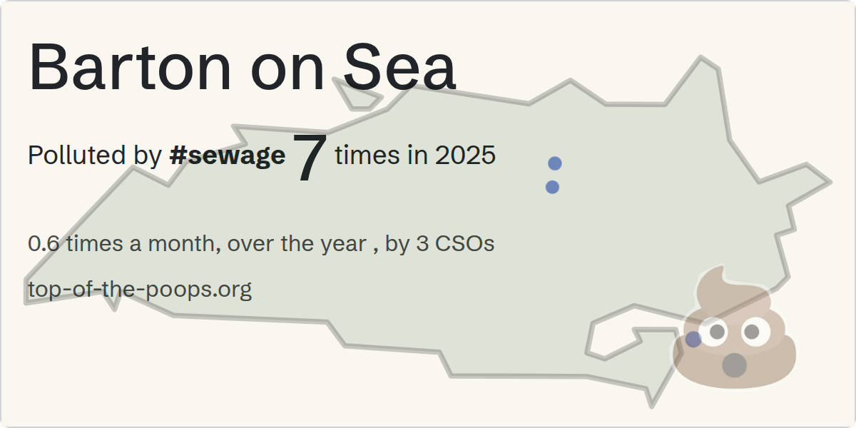 Sewage pollution map of Barton on Sea