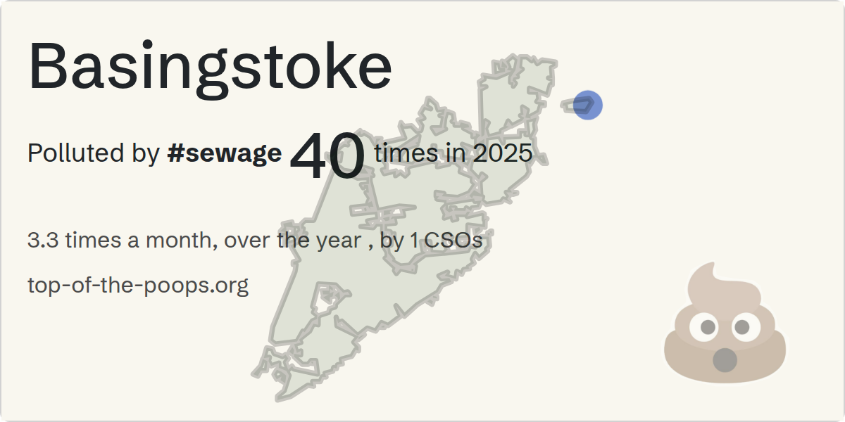 Sewage pollution map of Basingstoke