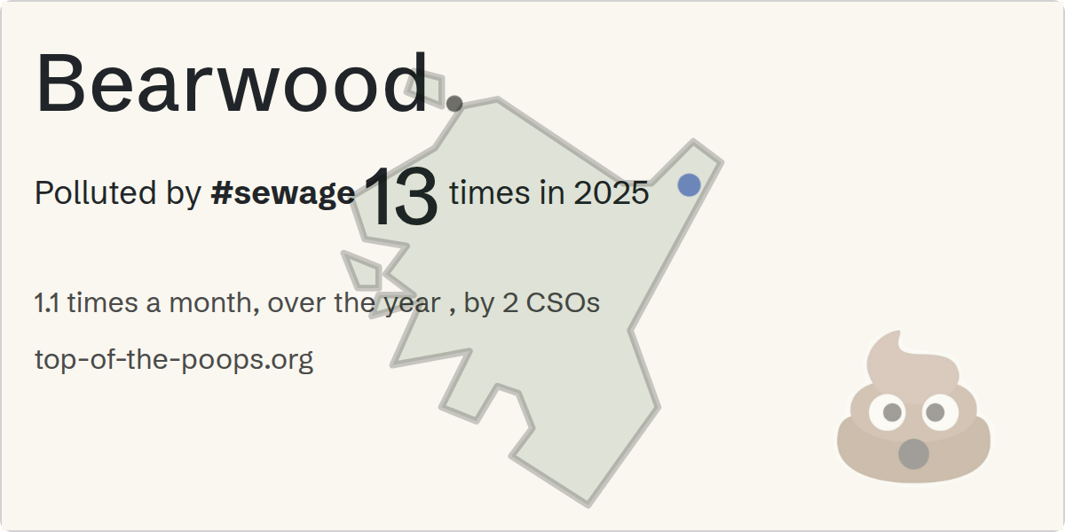 Sewage pollution map of Bearwood