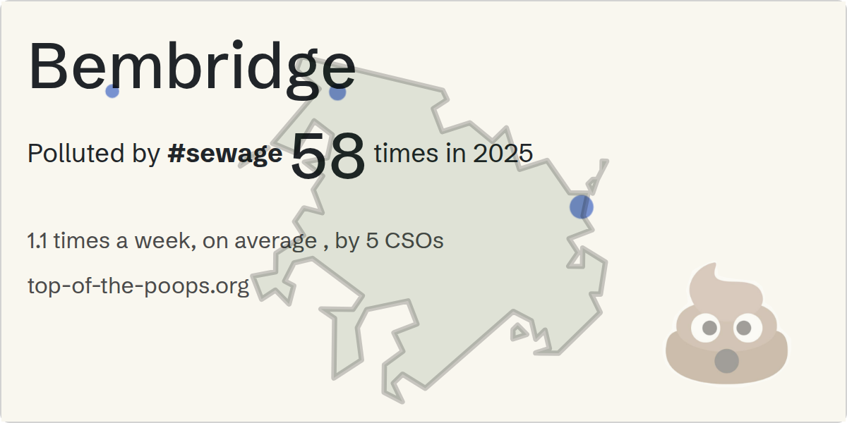 Sewage pollution map of Bembridge
