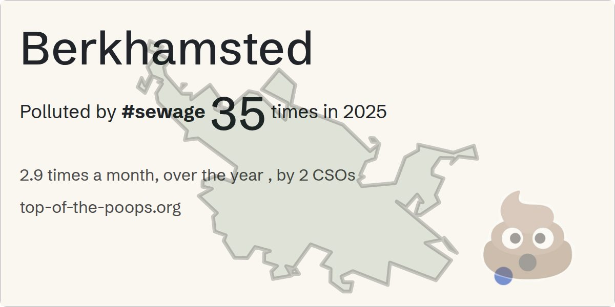 Sewage pollution map of Berkhamsted