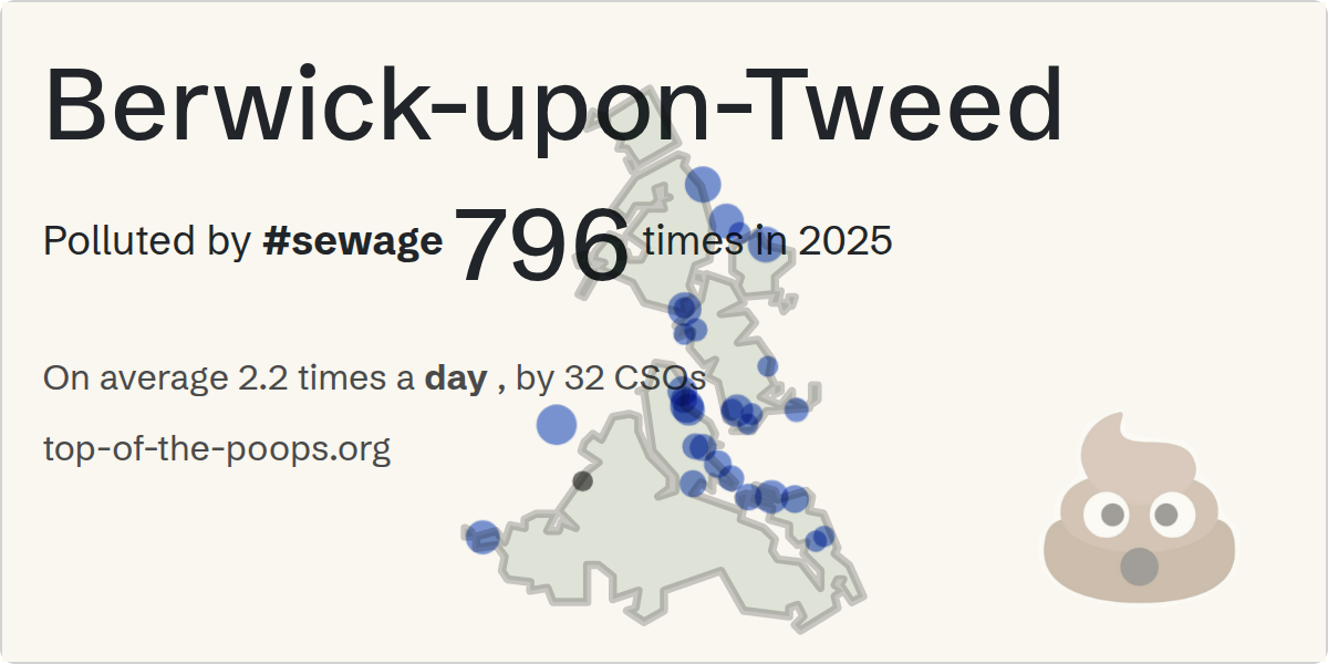 Sewage pollution map of Berwick-upon-Tweed