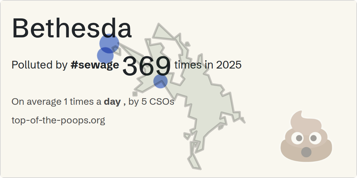 Sewage pollution map of Bethesda
