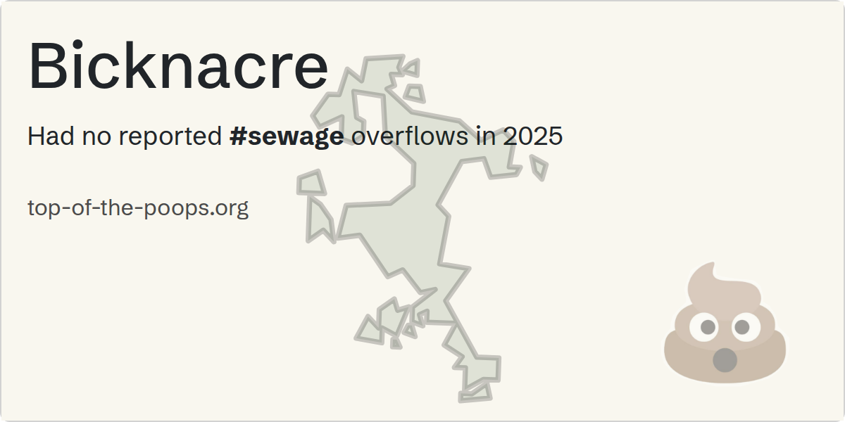 Sewage pollution map of Bicknacre