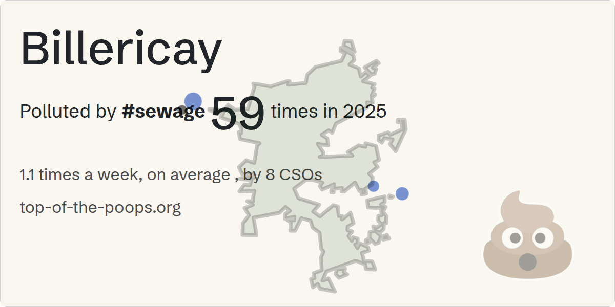 Sewage pollution map of Billericay