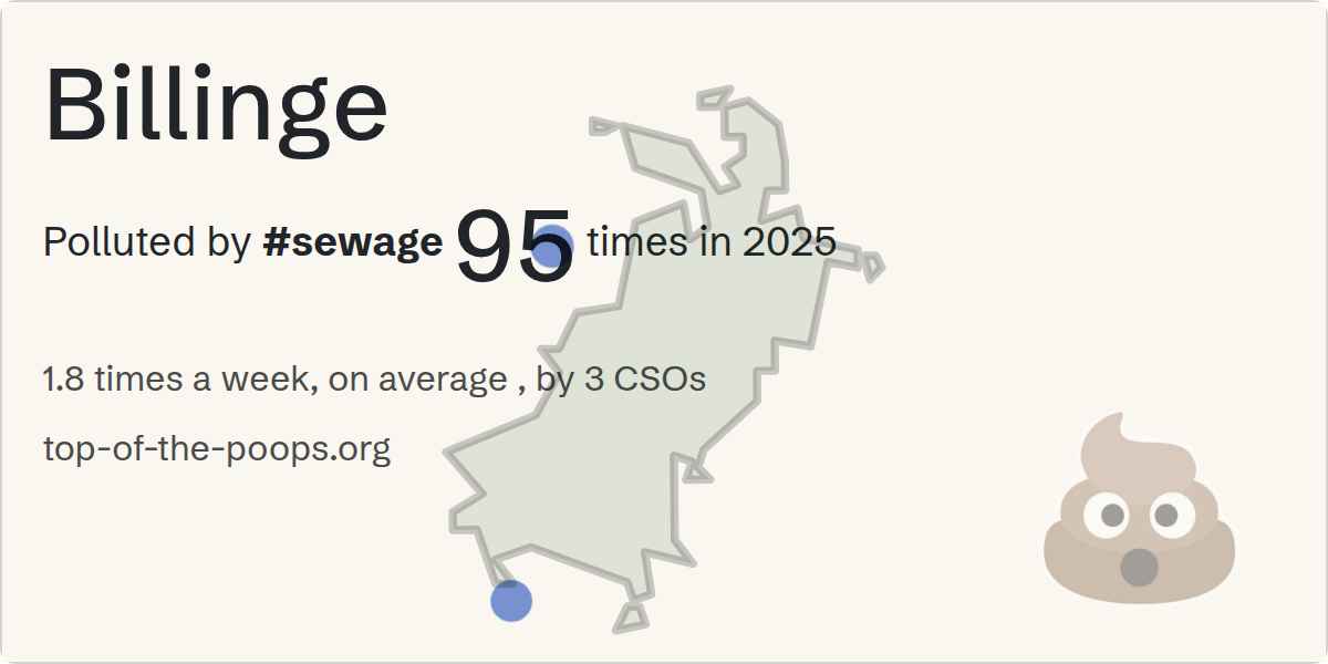 Sewage pollution map of Billinge