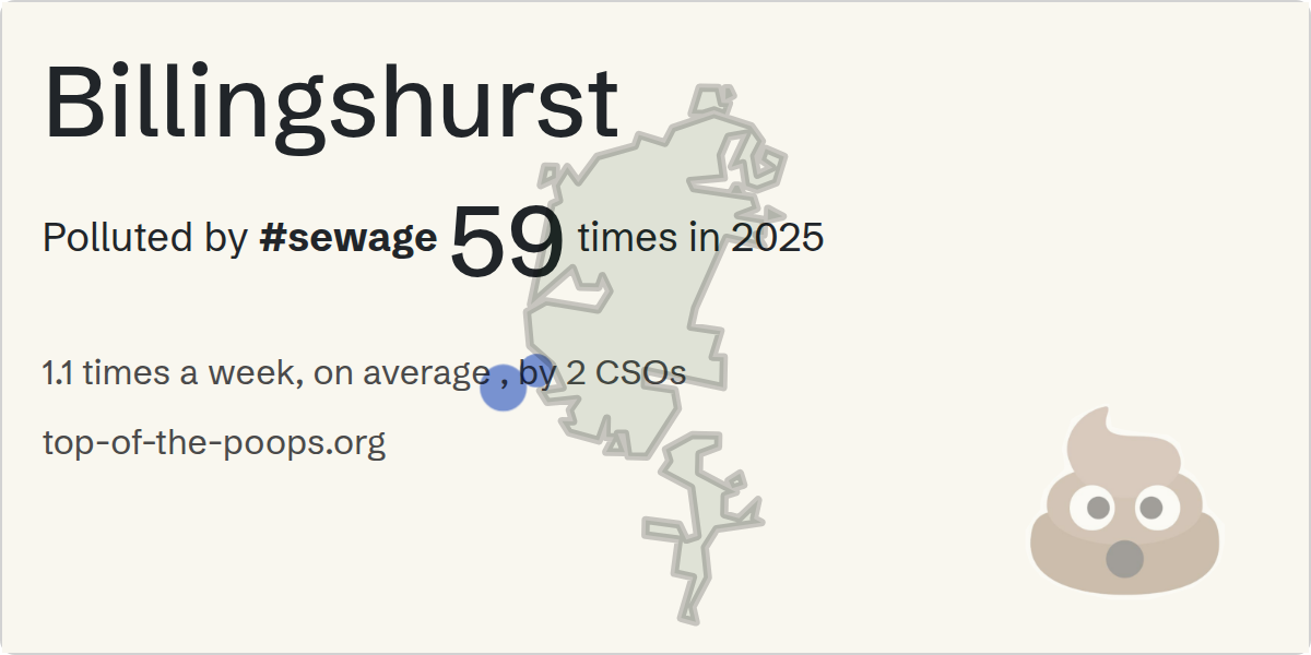 Sewage pollution map of Billingshurst