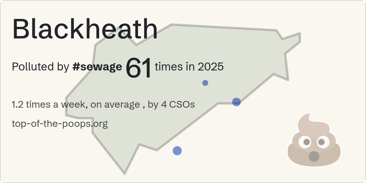 Sewage pollution map of Blackheath