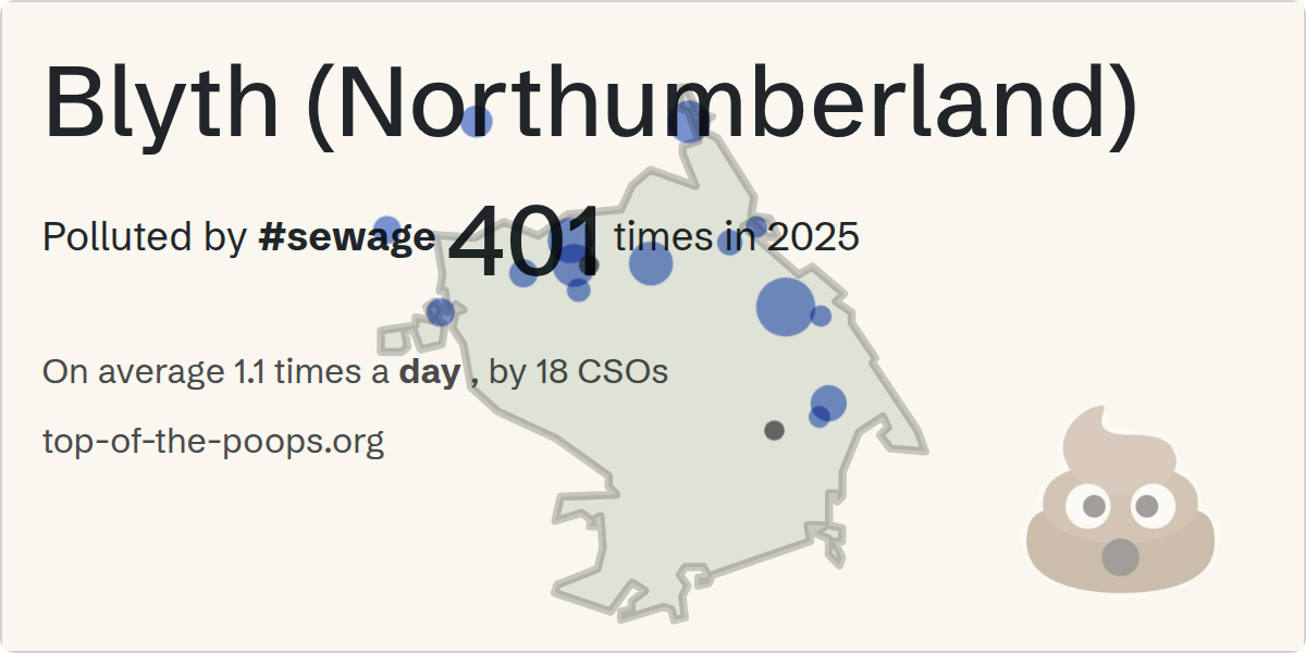 Sewage pollution map of Blyth (Northumberland)