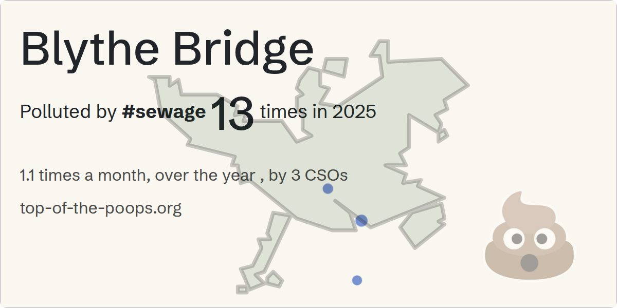 Sewage pollution map of Blythe Bridge