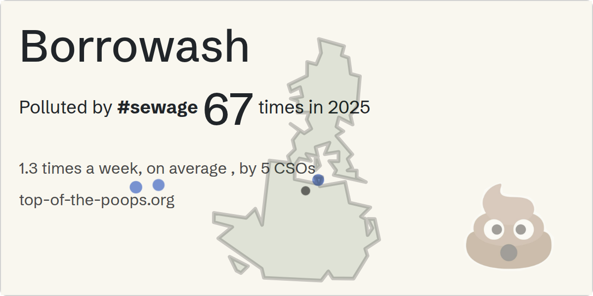 Sewage pollution map of Borrowash