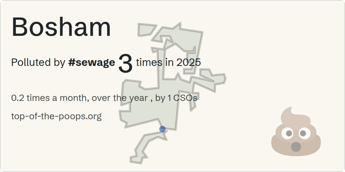 Sewage pollution map of Bosham