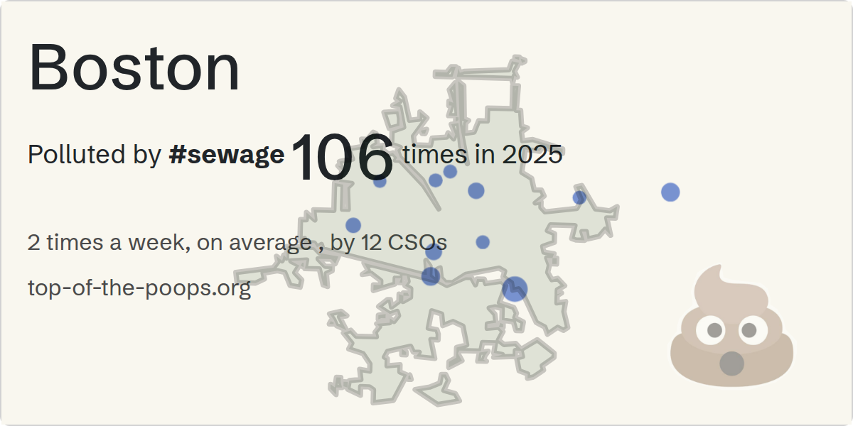 Sewage pollution map of Boston