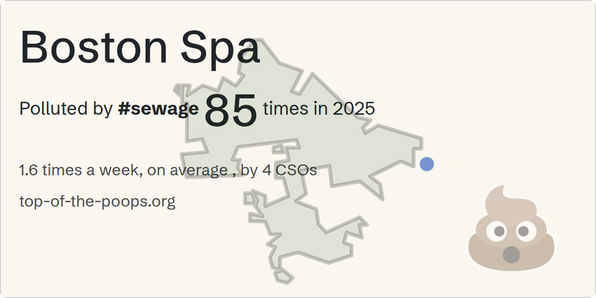 Sewage pollution map of Boston Spa