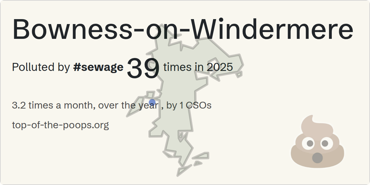 Sewage pollution map of Bowness-on-Windermere