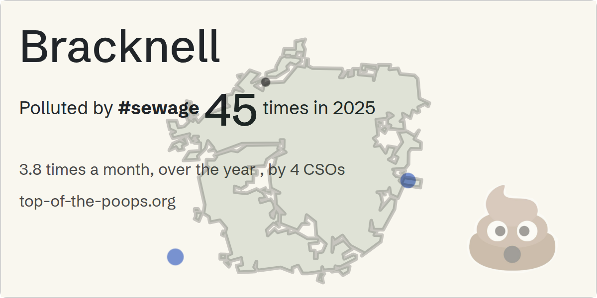 Sewage pollution map of Bracknell
