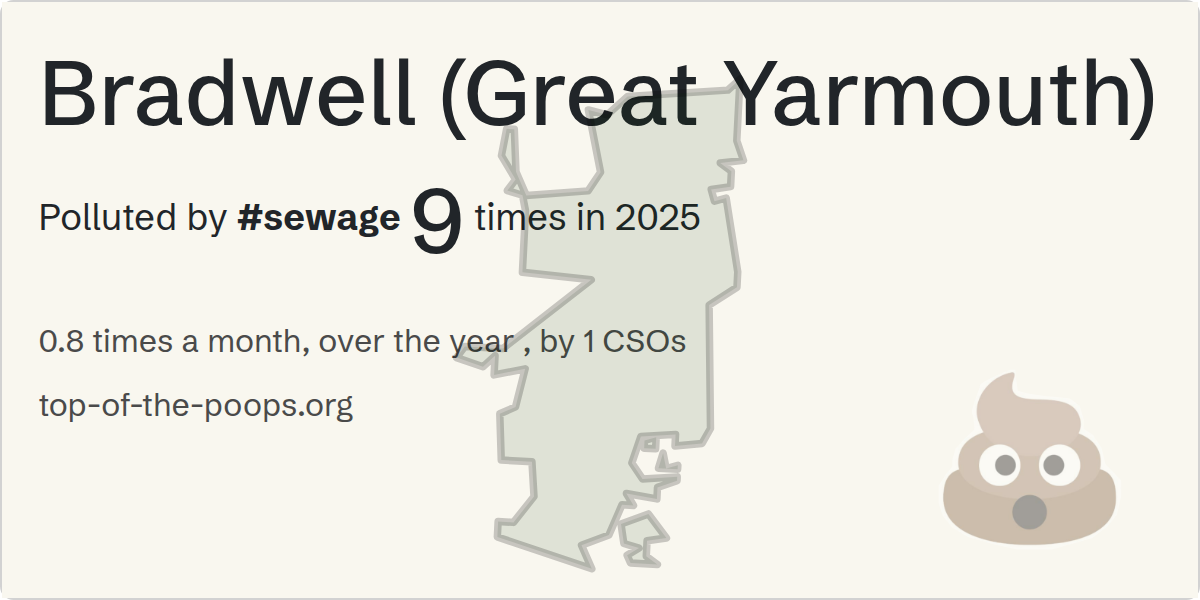 Sewage pollution map of Bradwell (Great Yarmouth)