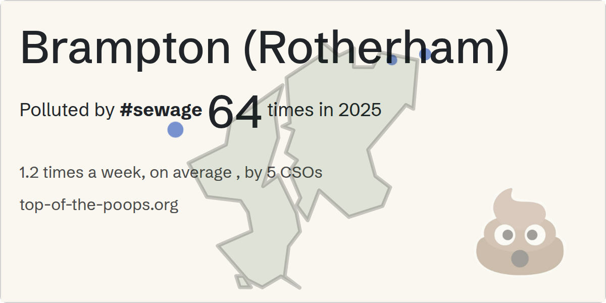 Sewage pollution map of Brampton (Rotherham)