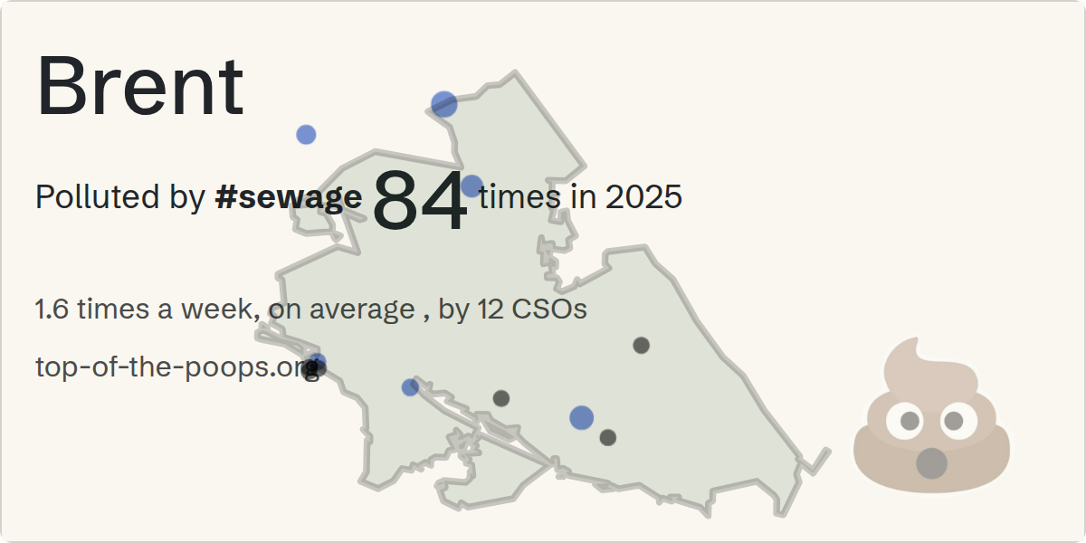 Sewage pollution map of Brent