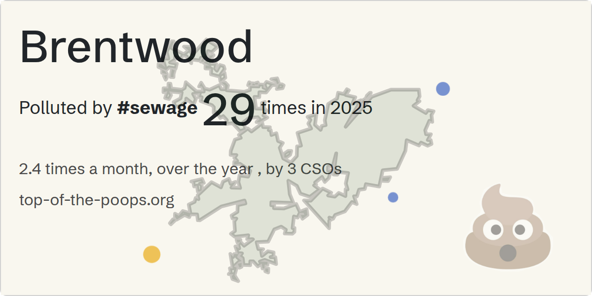 Sewage pollution map of Brentwood