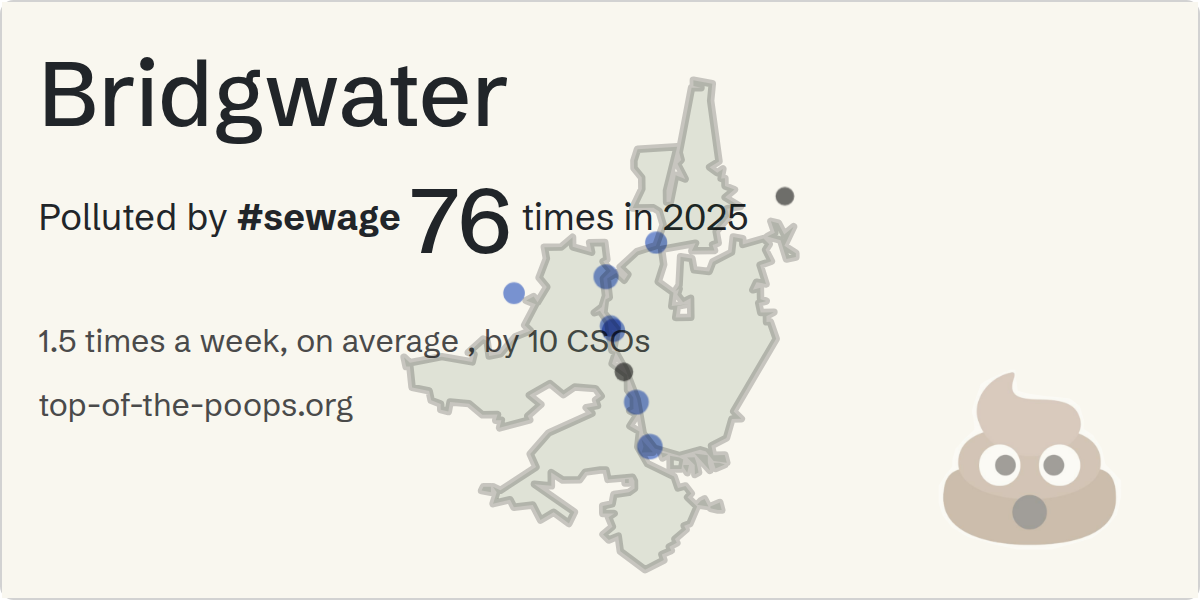 Sewage pollution map of Bridgwater
