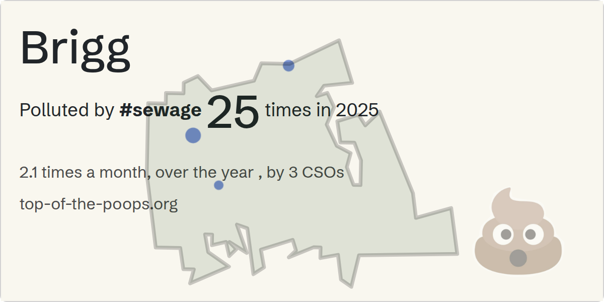 Sewage pollution map of Brigg