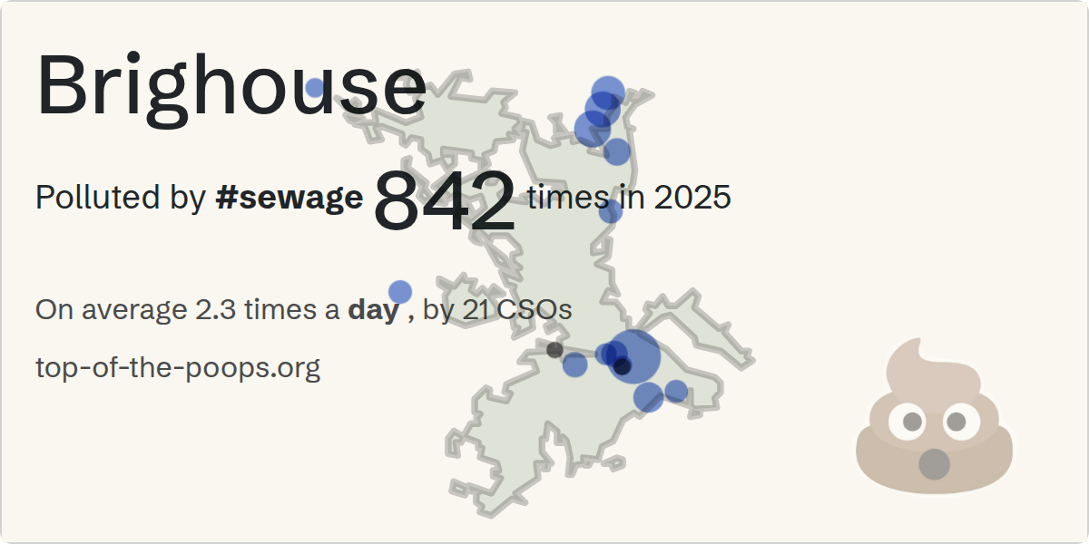 Sewage pollution map of Brighouse