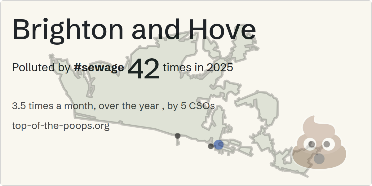 Sewage pollution map of Brighton and Hove