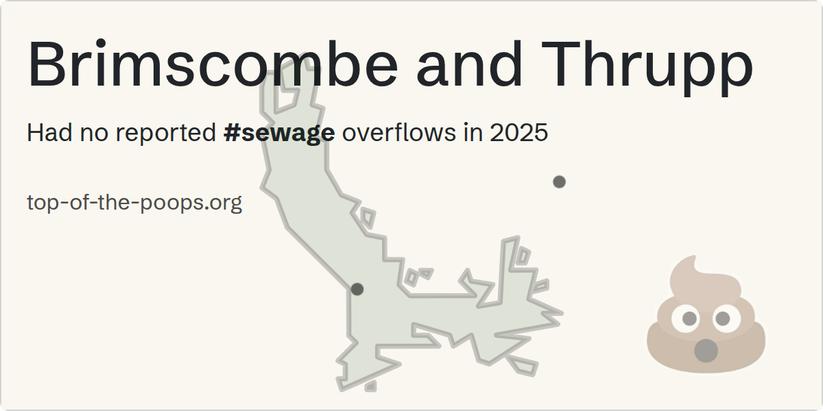 Sewage pollution map of Brimscombe and Thrupp