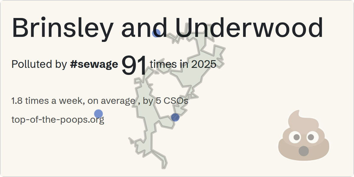Sewage pollution map of Brinsley and Underwood