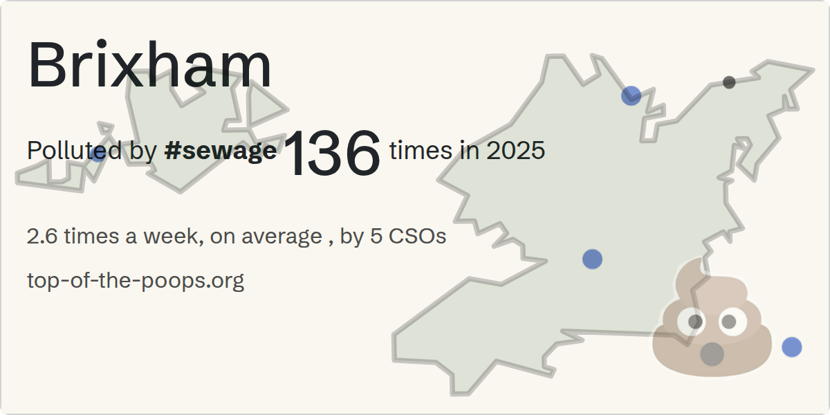 Sewage pollution map of Brixham